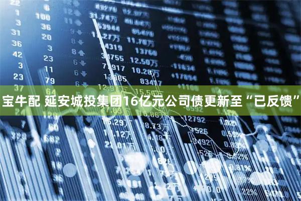 宝牛配 延安城投集团16亿元公司债更新至“已反馈”