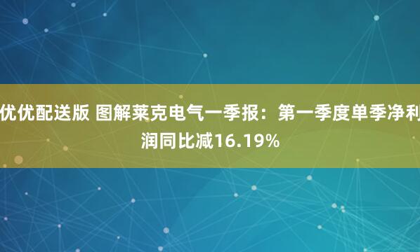 优优配送版 图解莱克电气一季报：第一季度单季净利润同比减16.19%