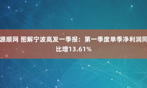 源顺网 图解宁波高发一季报：第一季度单季净利润同比增13.61%